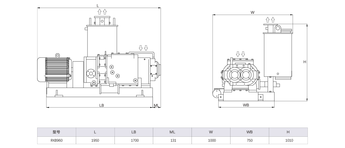RKB0960干式螺杆真空泵